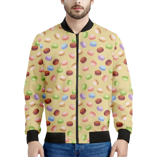 Pastel Macaron Pattern Print Men's Bomber Jacket