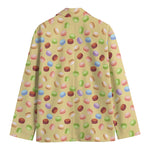 Pastel Macaron Pattern Print Men's Cotton Blazer