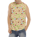 Pastel Macaron Pattern Print Men's Fitness Tank Top