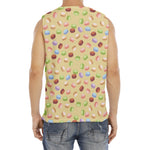 Pastel Macaron Pattern Print Men's Fitness Tank Top