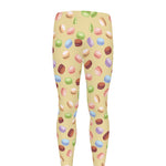 Pastel Macaron Pattern Print Men's leggings
