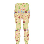 Pastel Macaron Pattern Print Men's leggings