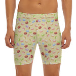 Pastel Macaron Pattern Print Men's Long Boxer Briefs