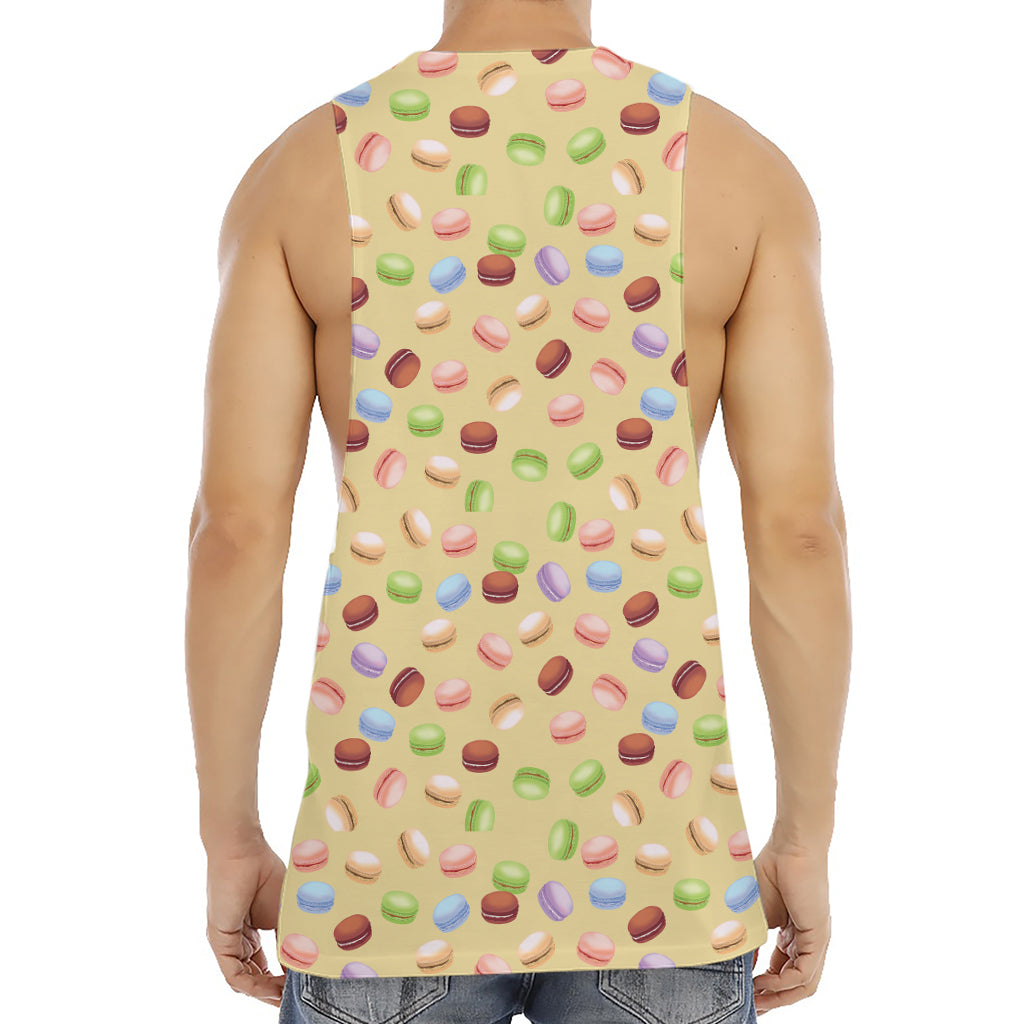 Pastel Macaron Pattern Print Men's Muscle Tank Top