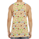 Pastel Macaron Pattern Print Men's Muscle Tank Top