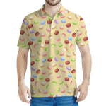 Pastel Macaron Pattern Print Men's Polo Shirt