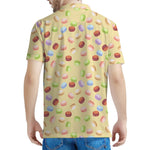Pastel Macaron Pattern Print Men's Polo Shirt