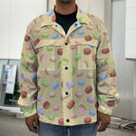 Pastel Macaron Pattern Print Men's Shirt Jacket