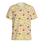 Pastel Macaron Pattern Print Men's Sports T-Shirt