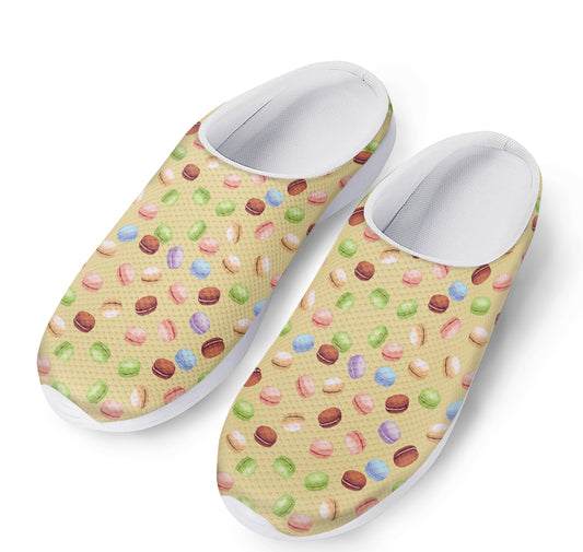 Pastel Macaron Pattern Print Mesh Casual Shoes