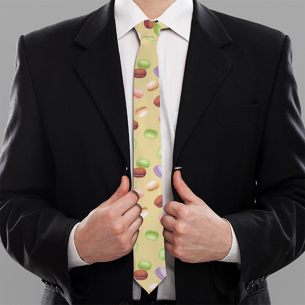 Pastel Macaron Pattern Print Necktie