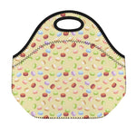 Pastel Macaron Pattern Print Neoprene Lunch Bag
