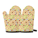 Pastel Macaron Pattern Print Oven Mitts