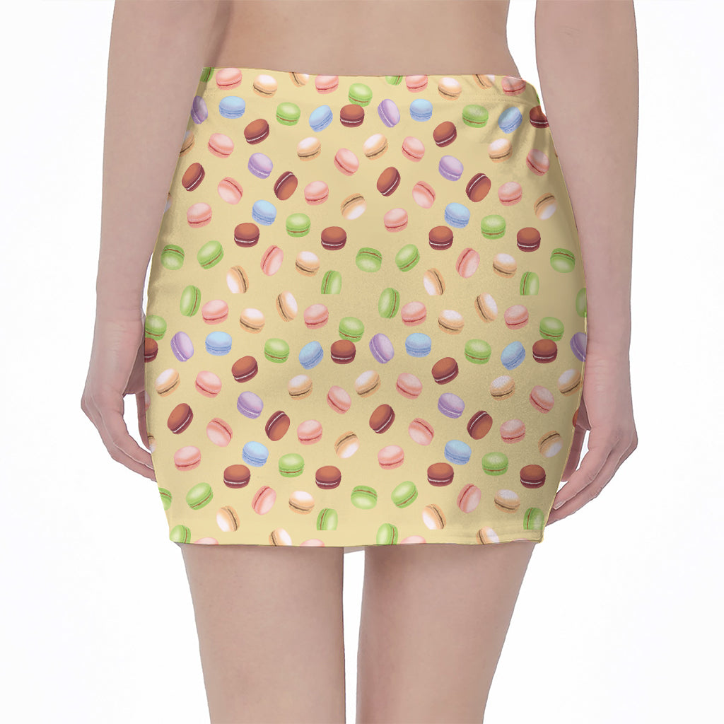 Pastel Macaron Pattern Print Pencil Mini Skirt