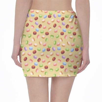 Pastel Macaron Pattern Print Pencil Mini Skirt