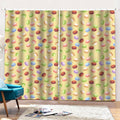 Pastel Macaron Pattern Print Pencil Pleat Curtains