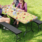Pastel Macaron Pattern Print Picnic Table Cover