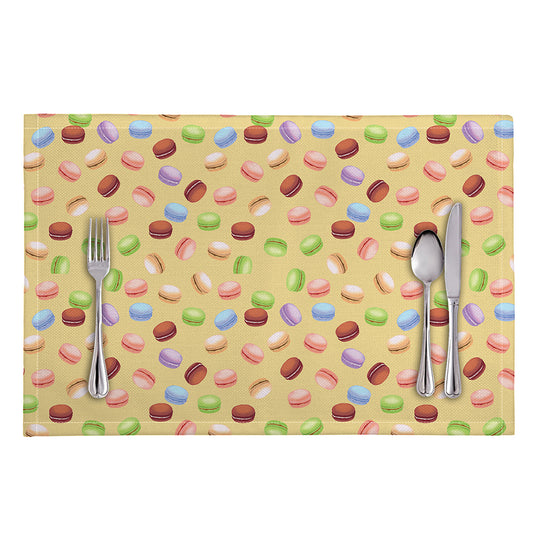Pastel Macaron Pattern Print Placemat