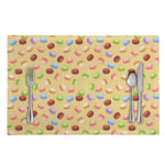 Pastel Macaron Pattern Print Placemat