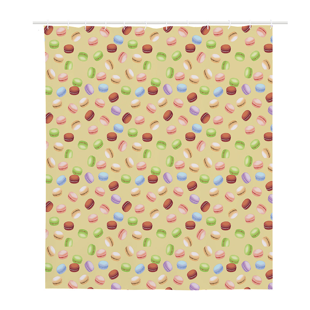 Pastel Macaron Pattern Print Polyester Shower Curtain