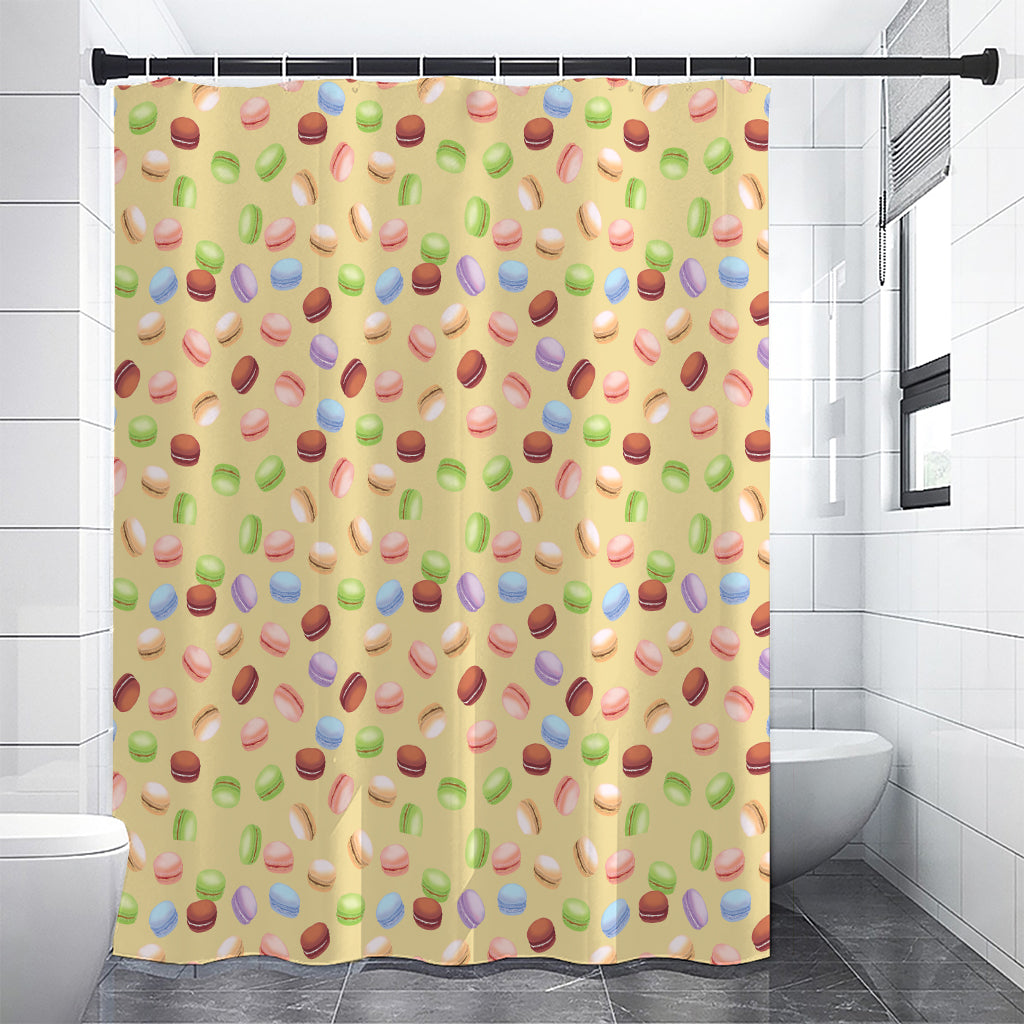 Pastel Macaron Pattern Print Premium Shower Curtain