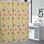 Pastel Macaron Pattern Print Premium Shower Curtain