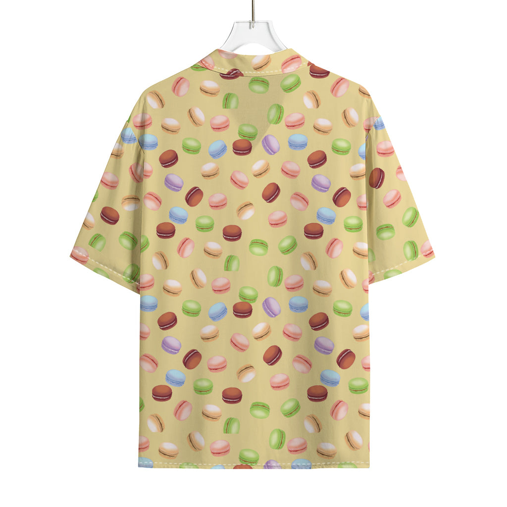 Pastel Macaron Pattern Print Rayon Hawaiian Shirt
