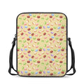 Pastel Macaron Pattern Print Rectangular Crossbody Bag