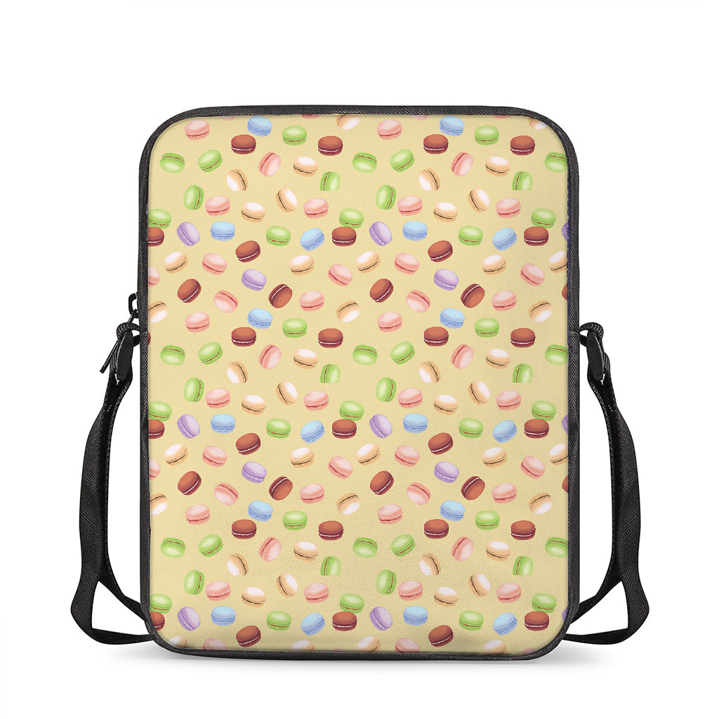 Pastel Macaron Pattern Print Rectangular Crossbody Bag
