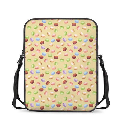 Pastel Macaron Pattern Print Rectangular Crossbody Bag