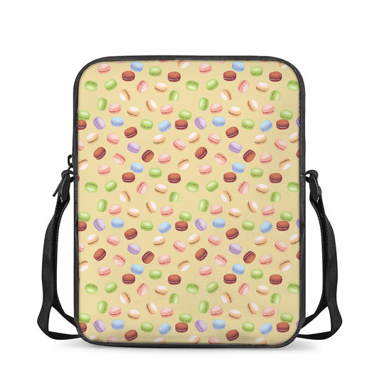 Pastel Macaron Pattern Print Rectangular Crossbody Bag