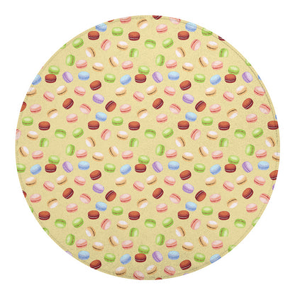Pastel Macaron Pattern Print Round Blanket