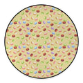Pastel Macaron Pattern Print Round Floor Mat