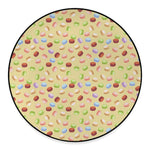 Pastel Macaron Pattern Print Round Floor Mat