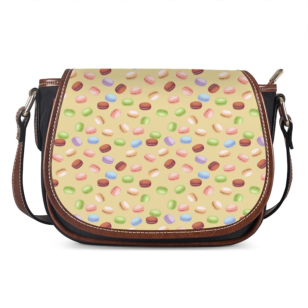 Pastel Macaron Pattern Print Saddle Bag