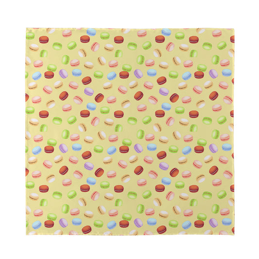 Pastel Macaron Pattern Print Silk Bandana