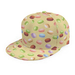 Pastel Macaron Pattern Print Snapback Cap