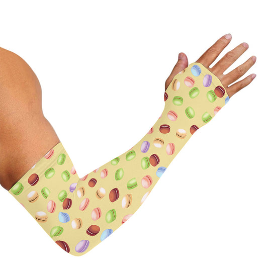 Pastel Macaron Pattern Print Sun Protection Arm Sleeves