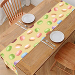 Pastel Macaron Pattern Print Table Runner