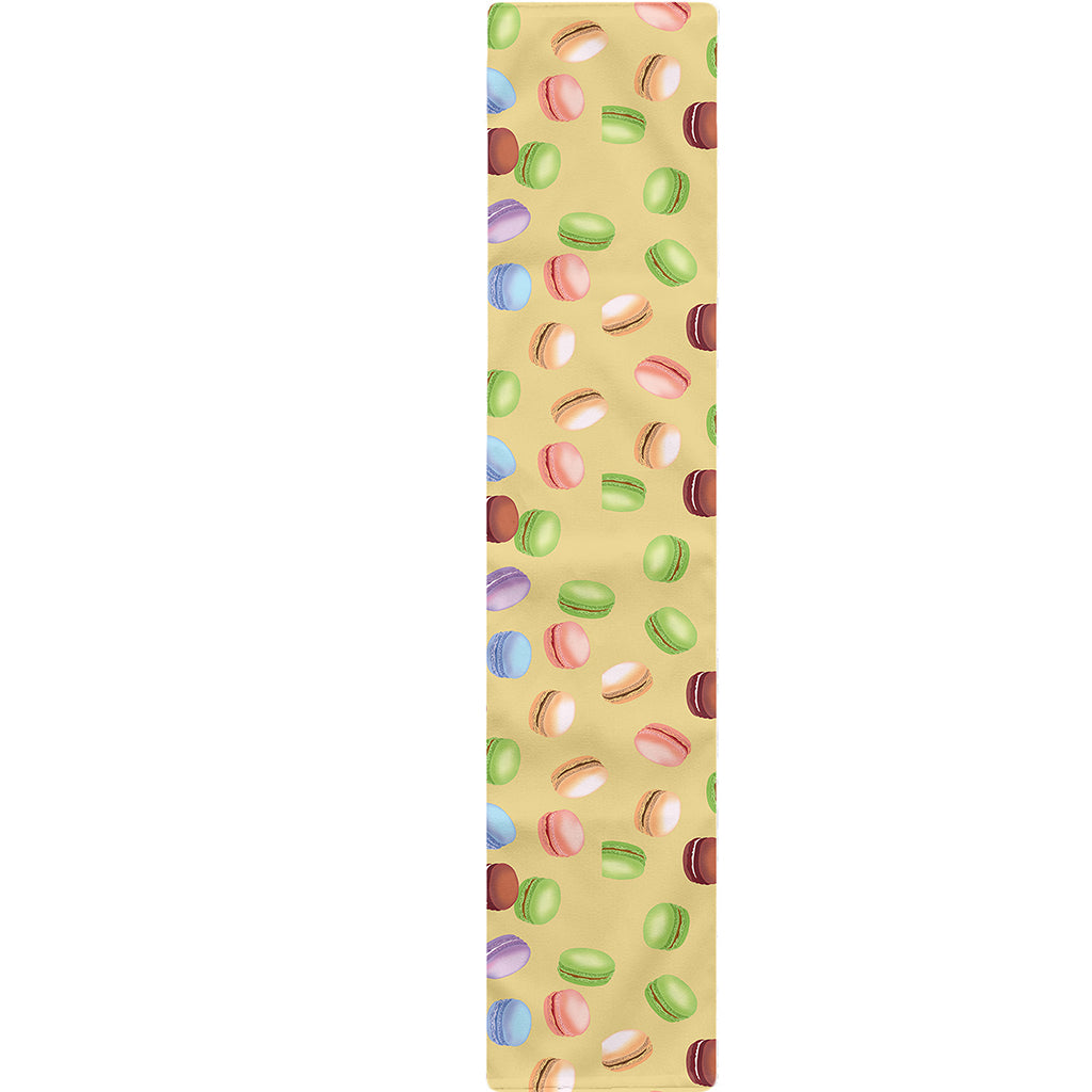 Pastel Macaron Pattern Print Table Runner