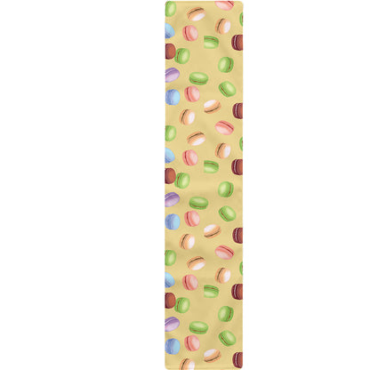 Pastel Macaron Pattern Print Table Runner