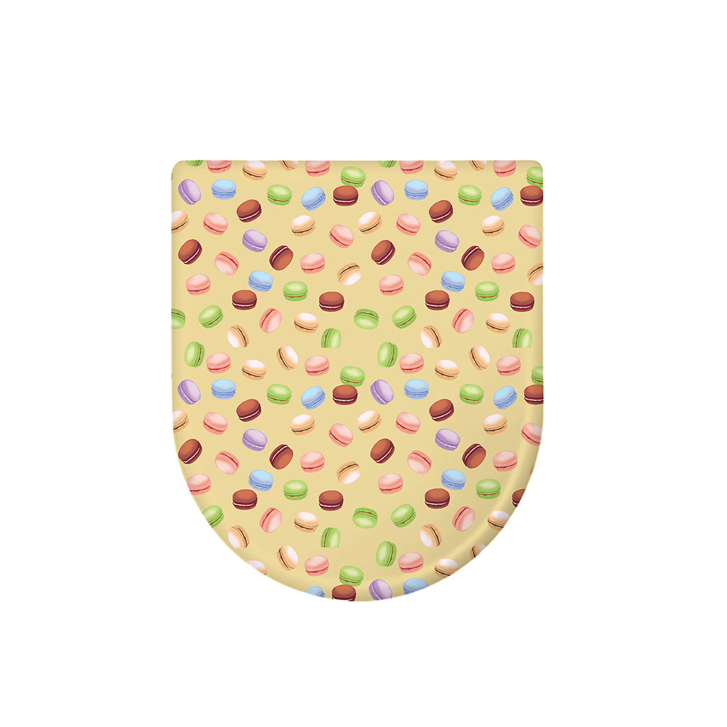 Pastel Macaron Pattern Print Toilet Lid Cover