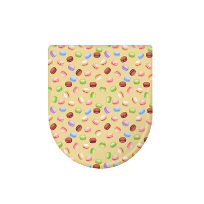 Pastel Macaron Pattern Print Toilet Lid Cover