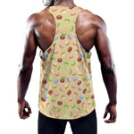 Pastel Macaron Pattern Print Training Tank Top