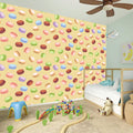 Pastel Macaron Pattern Print Wall Sticker