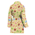 Pastel Macaron Pattern Print Women's Bathrobe