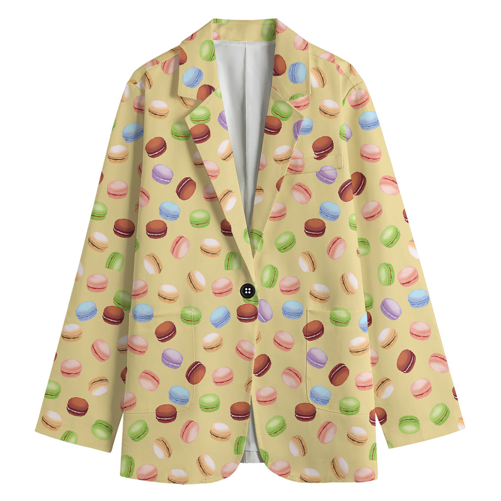 Pastel Macaron Pattern Print Women's Blazer
