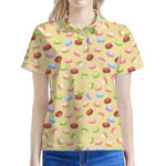 Pastel Macaron Pattern Print Women's Polo Shirt