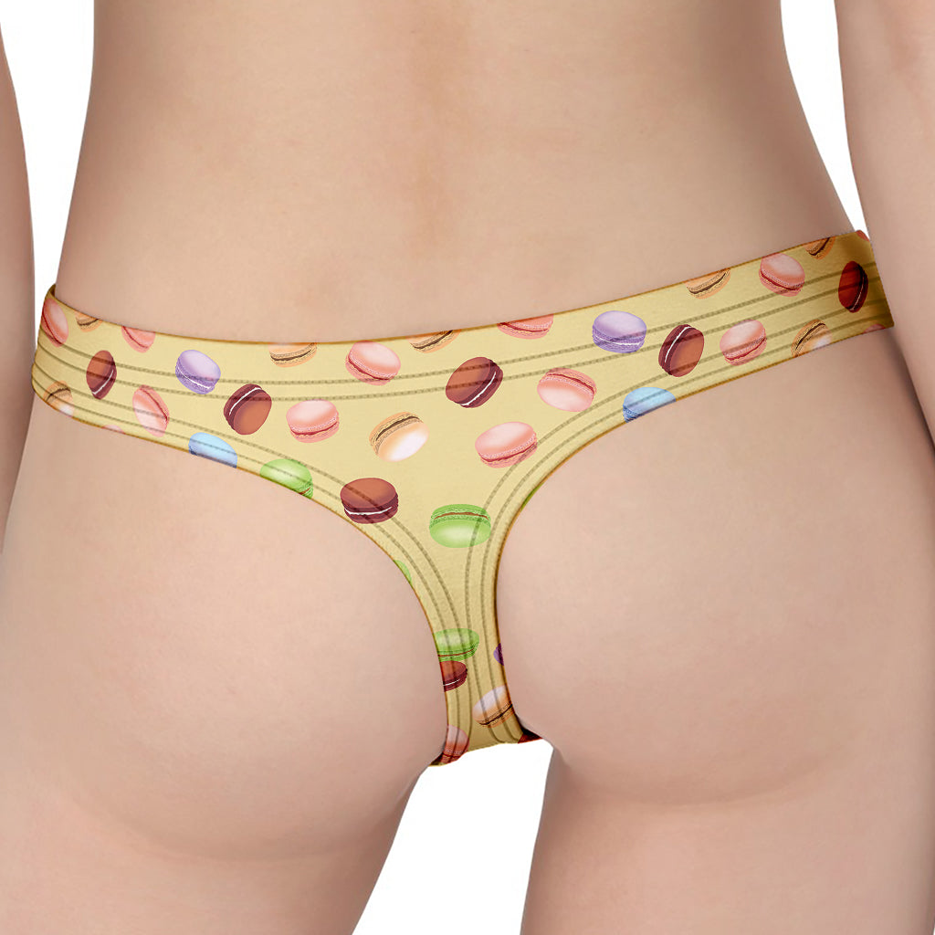 Pastel Macaron Pattern Print Women's Thong