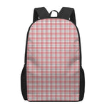 Pastel Madras Pattern Print 17 Inch Backpack